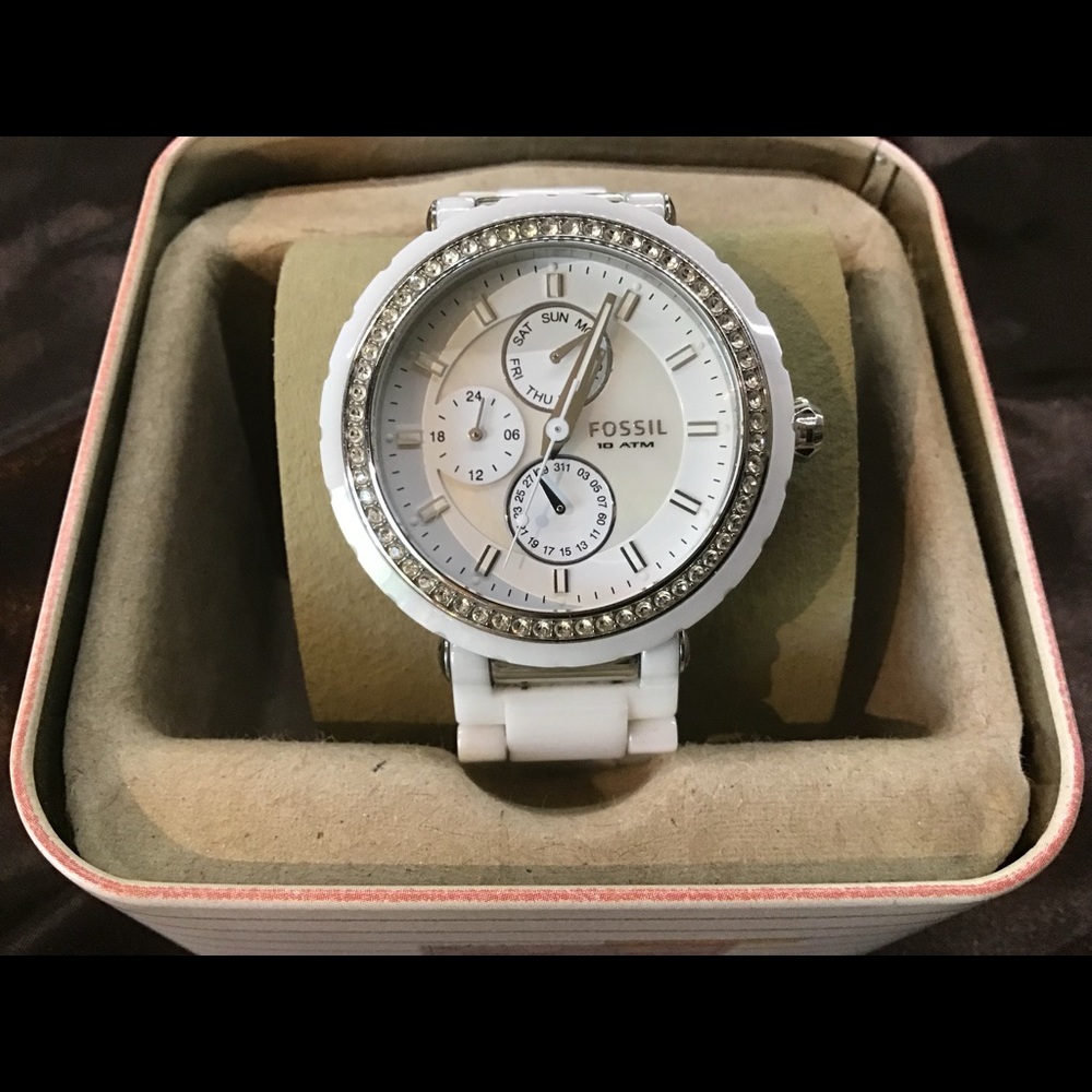 Fossil Chronological Ceramic Watch